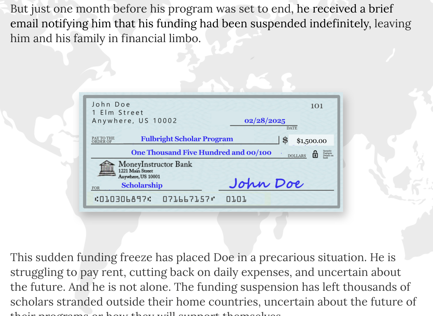 Fulbright Scholars visualization